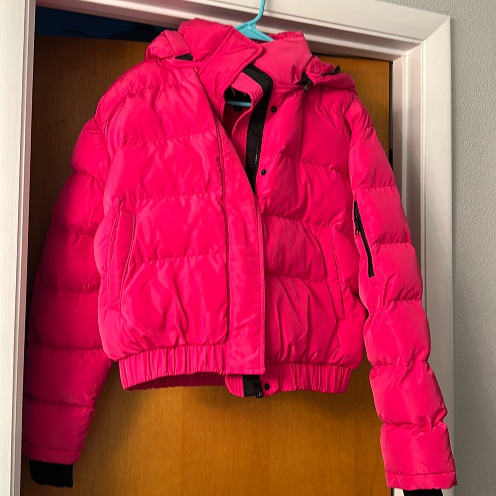 IVL collective pink puffer jacket